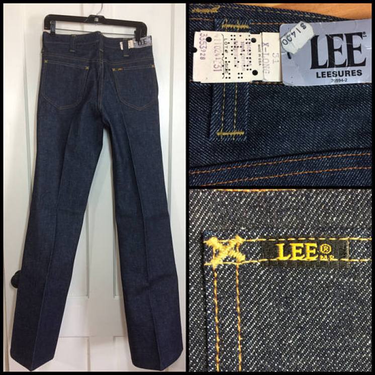 deadstock Lee Leesures bell bottoms jeans nos nwt