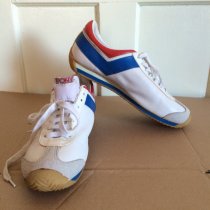 deadstock official Olympics 1976 leather Pony trainer red white and blue